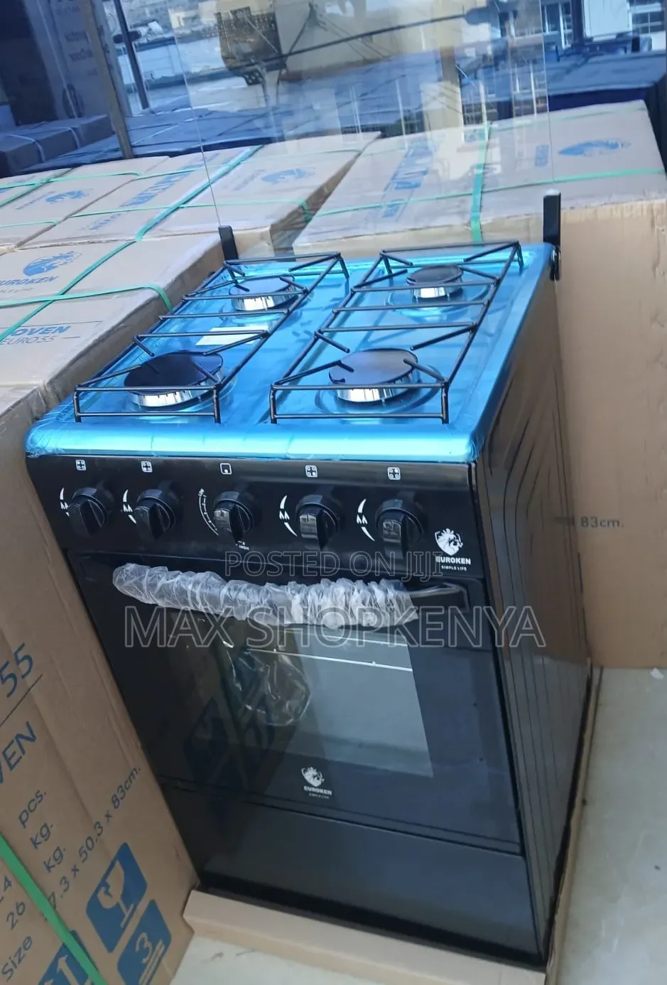 Euroken 50x55 All-Gas Freestanding Cooker – 4 Burners