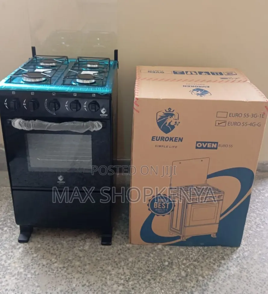 Euroken 50x55 All-Gas Freestanding Cooker – 4 Burners