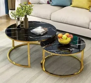 Marble Nesting Coffee Table (Glass Effect)