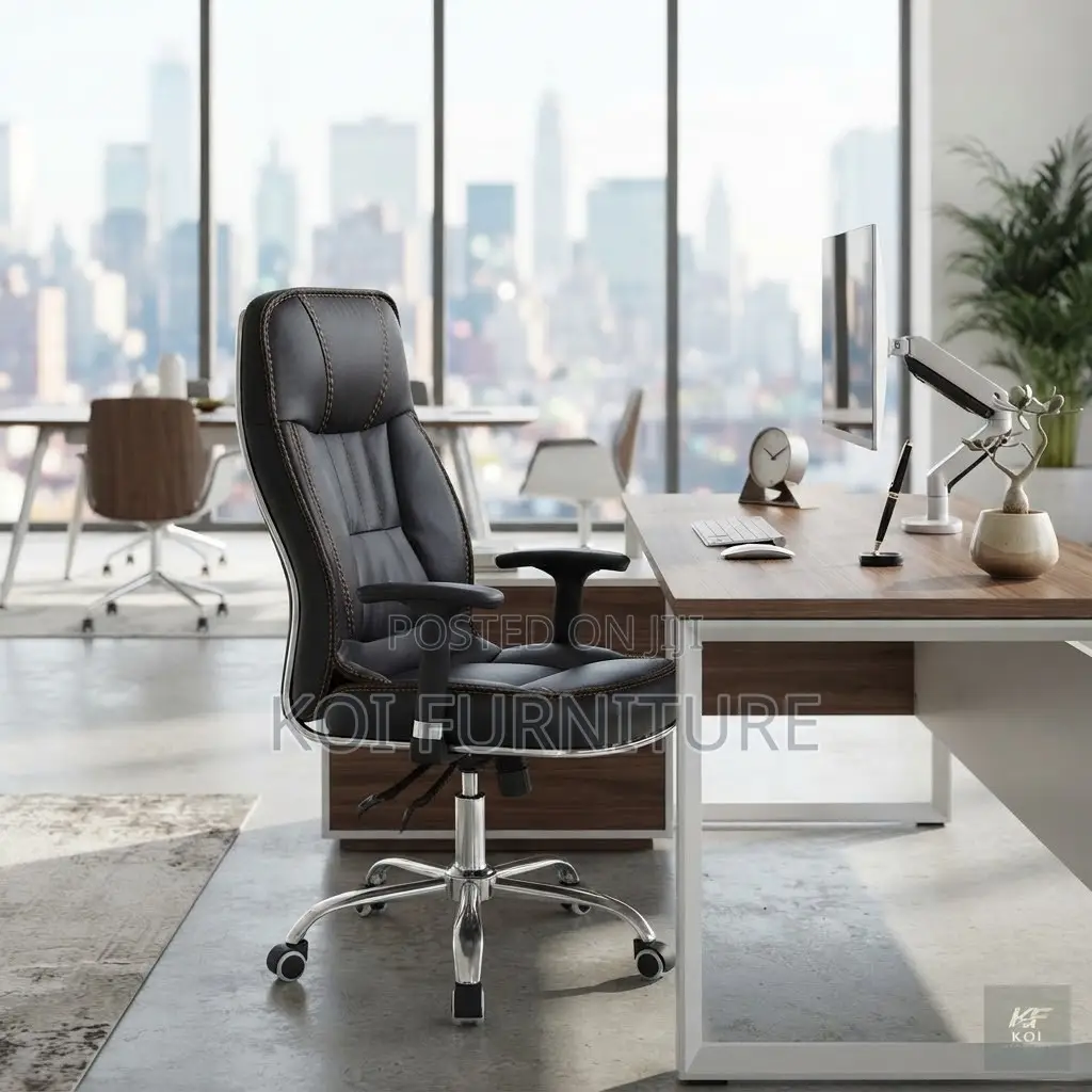 Office Chairs; High-Back Leather Executive Office Chair