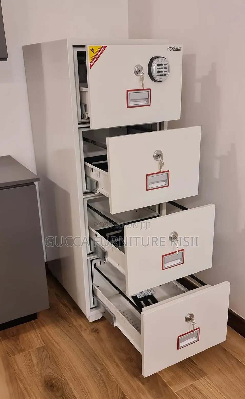 Safe Fireproof; 4-Drawer Fireproof Diplomat Safe Cabinet