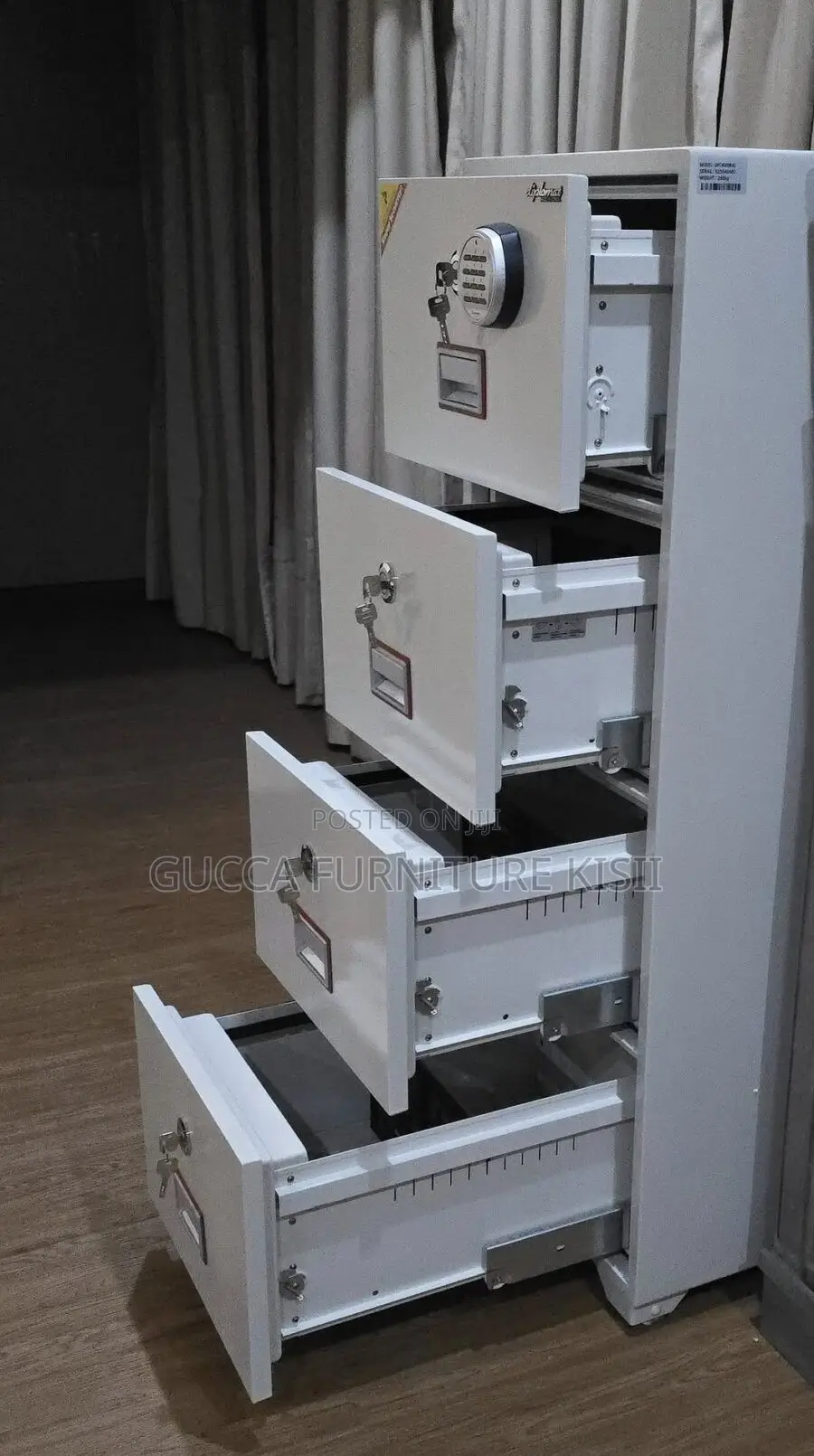 Safe Fireproof; 4-Drawer Fireproof Diplomat Safe Cabinet