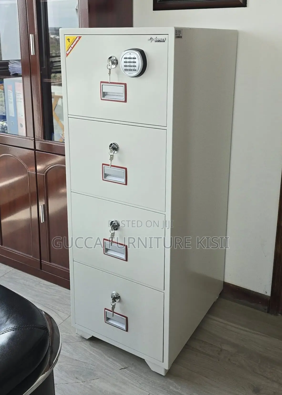 Safe Fireproof; 4-Drawer Fireproof Diplomat Safe Cabinet