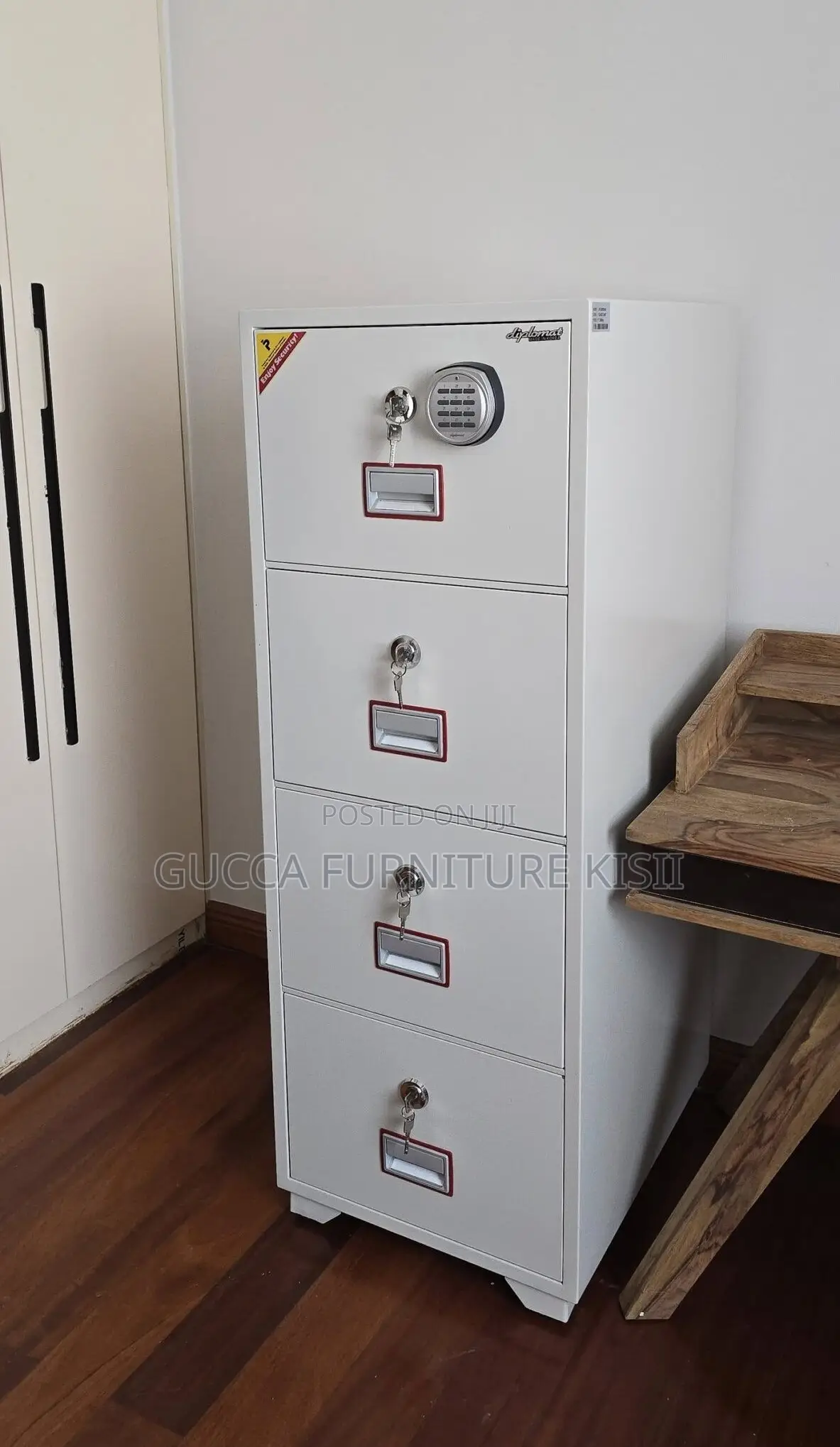 Safe Fireproof; 4-Drawer Fireproof Diplomat Safe Cabinet
