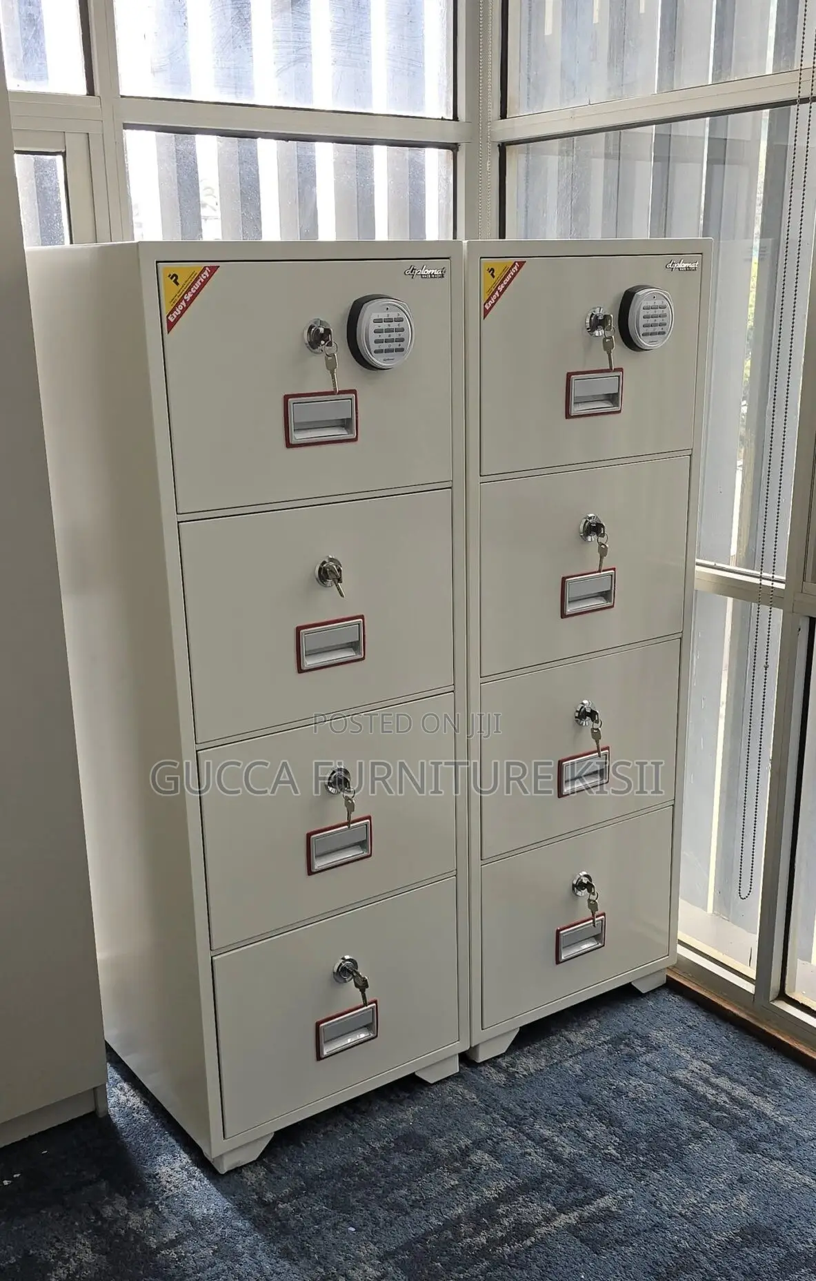 Safe Fireproof; 4-Drawer Fireproof Diplomat Safe Cabinet