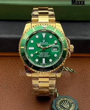 Automatic Role_x Submarine Gold/Green Watch