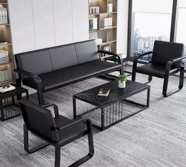 Office Waiting Sofa : Minimalist 5 Seater Lobby Sofa