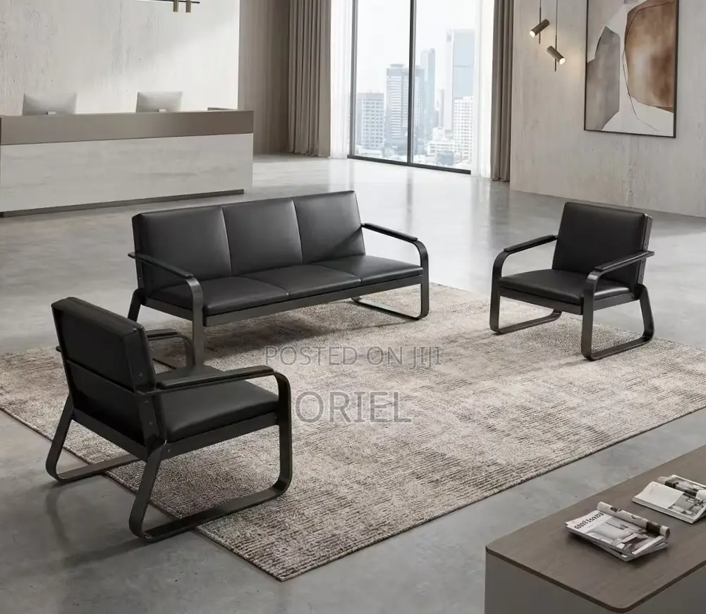 Office Waiting Sofa : Minimalist 5 Seater Lobby Sofa