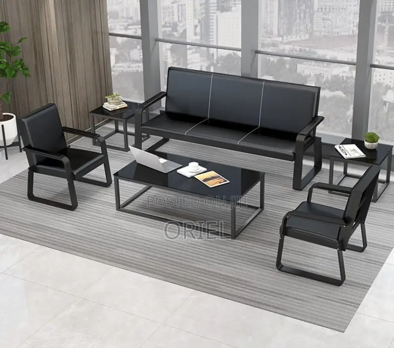 Office Waiting Sofa : Minimalist 5 Seater Lobby Sofa
