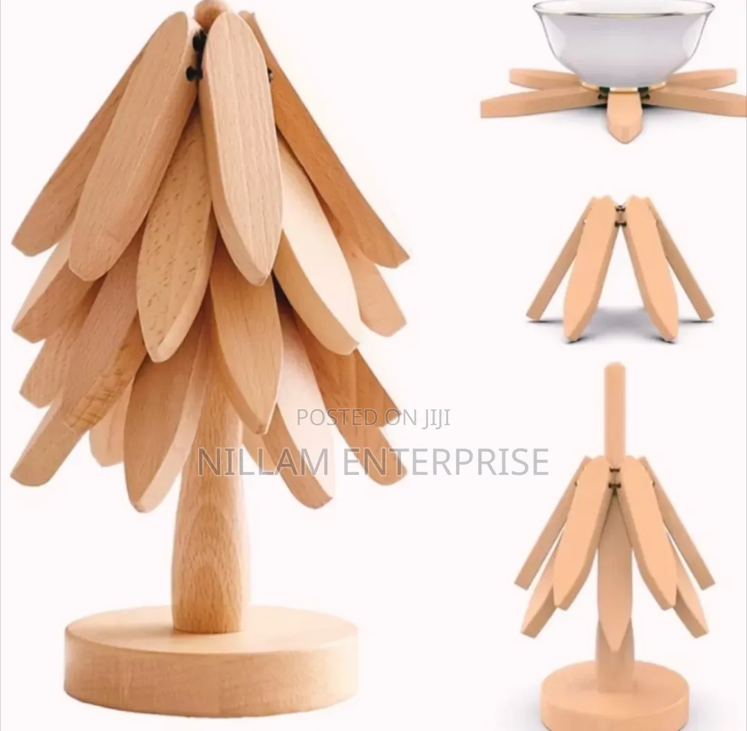 Heat Resistant Wooden Tree Shaped Table/Pot Mat