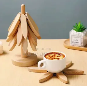 Heat Resistant Wooden Tree Shaped Table/Pot Mat