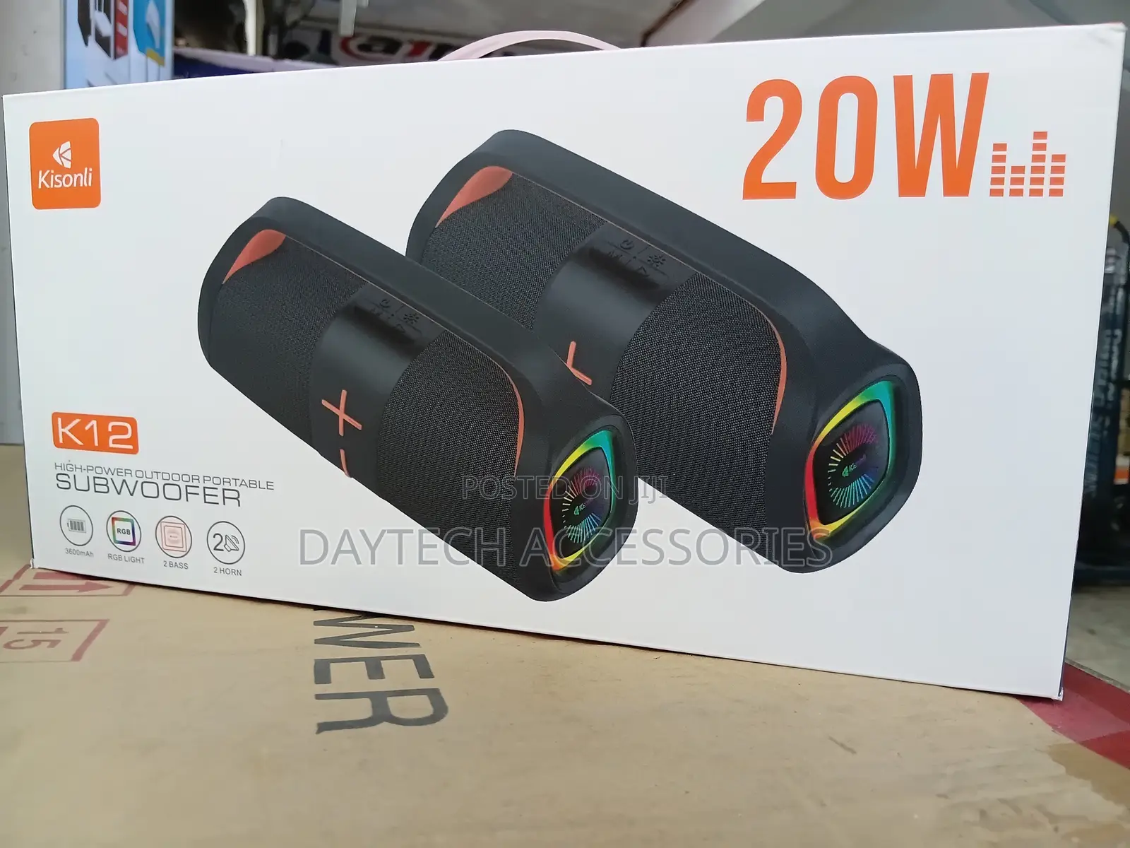 Kisonli 20W High-Power Outdoor Portable Wireless Bluetooth Speaker