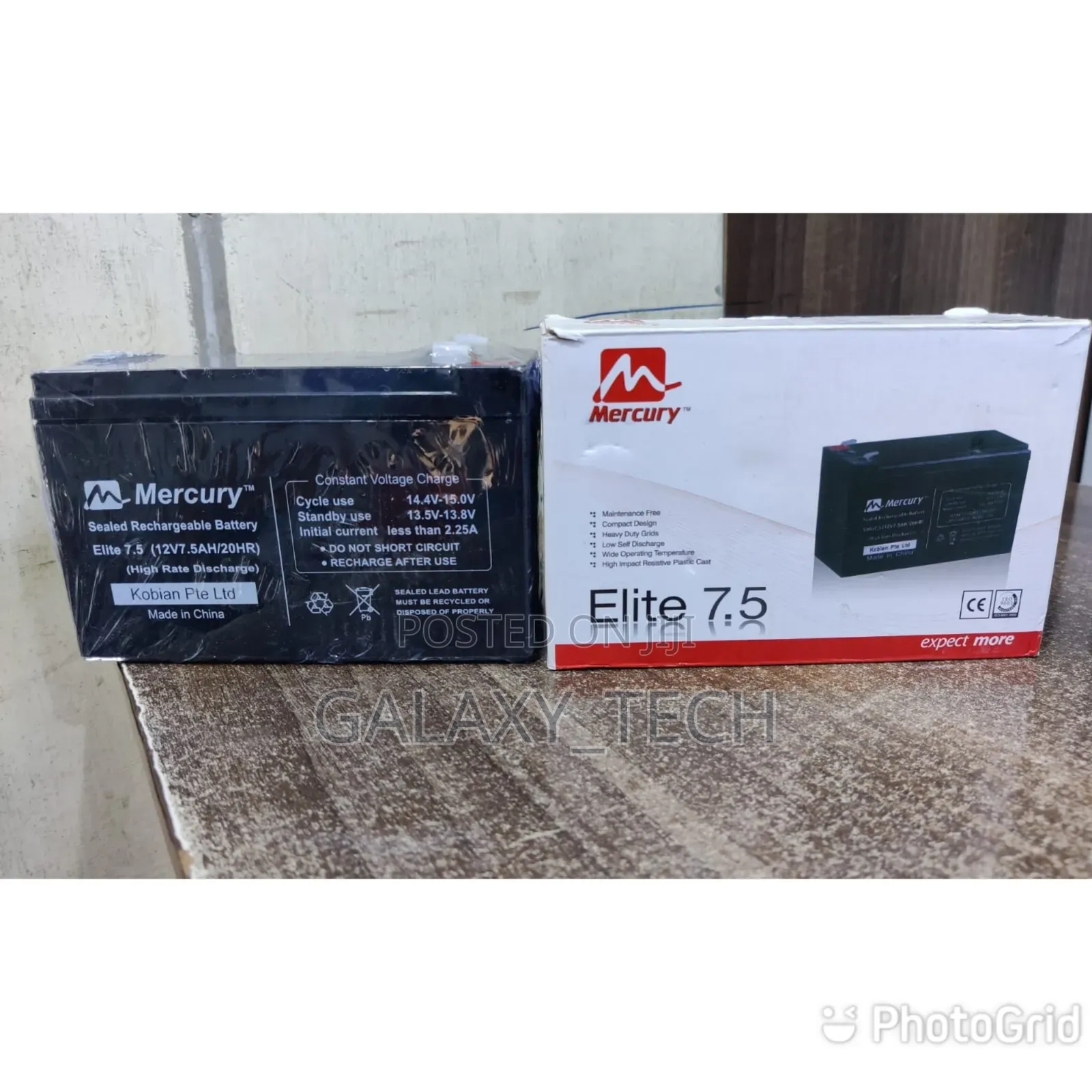 Mercury Elite 7.5 - 12v 7.5ah Battery
