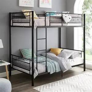 Bunk Bed; Sturdy Steel Kids Bunk Bed With Safe Sleeping Design