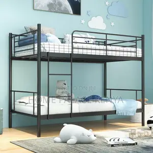 Bunk Bed; Sturdy Steel Kids Bunk Bed With Safe Sleeping Design