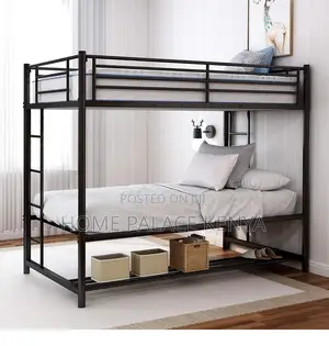 Bunk Bed; Sturdy Steel Kids Bunk Bed With Safe Sleeping Design