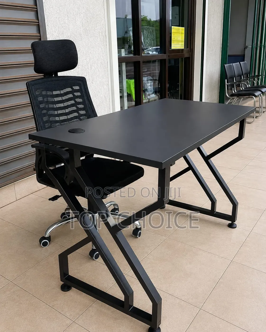 Office Desk and Swivel Mesh Chair