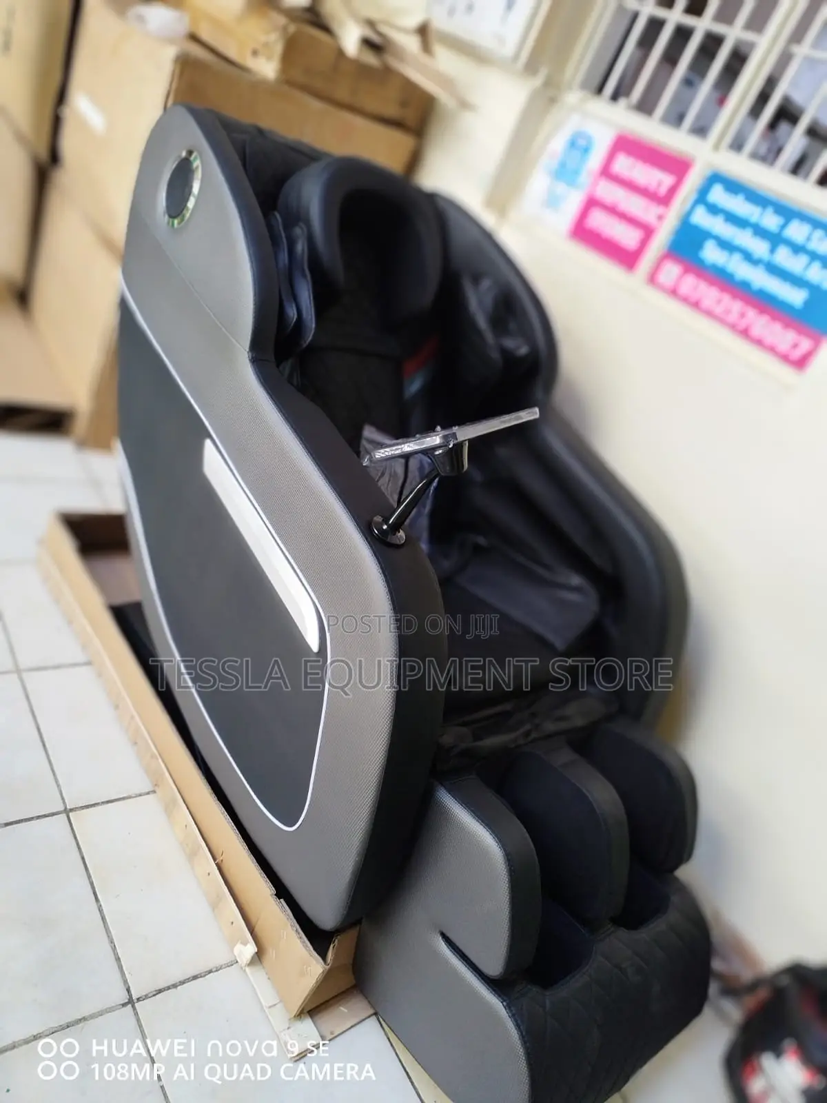 Full Body Electric Massage Chair – Full Recliner Real Leather