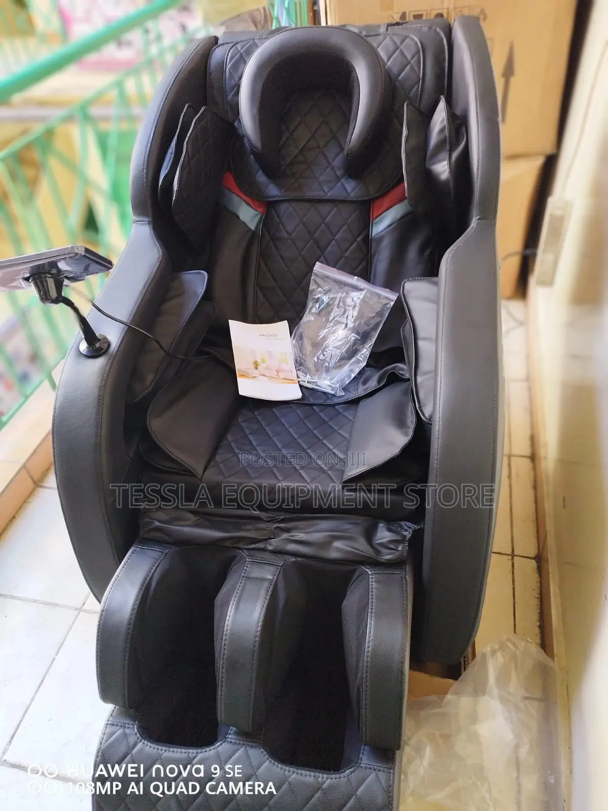 Full Body Electric Massage Chair – Full Recliner Real Leather