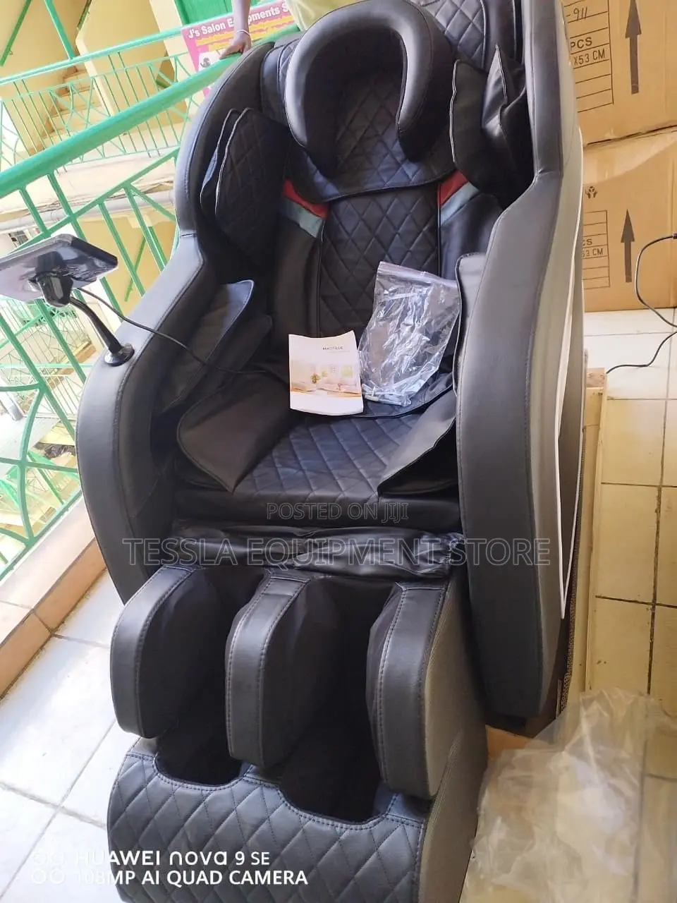 Full Body Electric Massage Chair – Full Recliner Real Leather