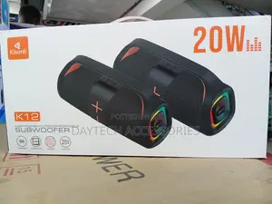 Kisonli Portable 20W Wireless Stereo Bluetooth Speaker - Black