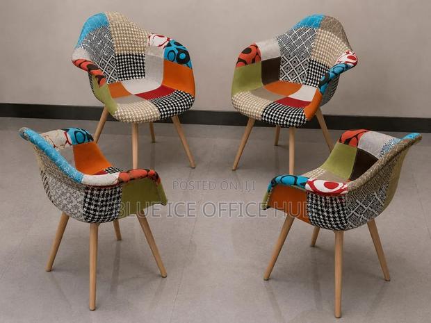 Modern Patchwork Accent Chair - main view