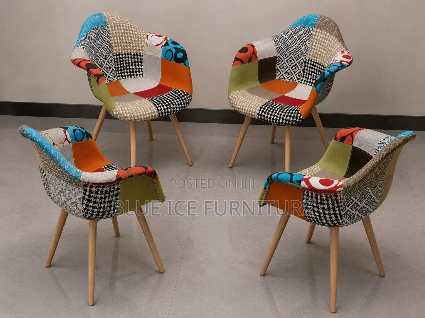 Modern Patchwork Accent Chair