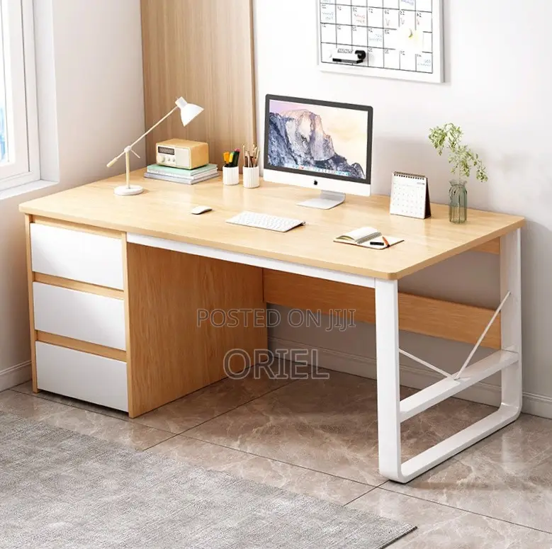 Office Desk : Executive Computer Desk With Drawers