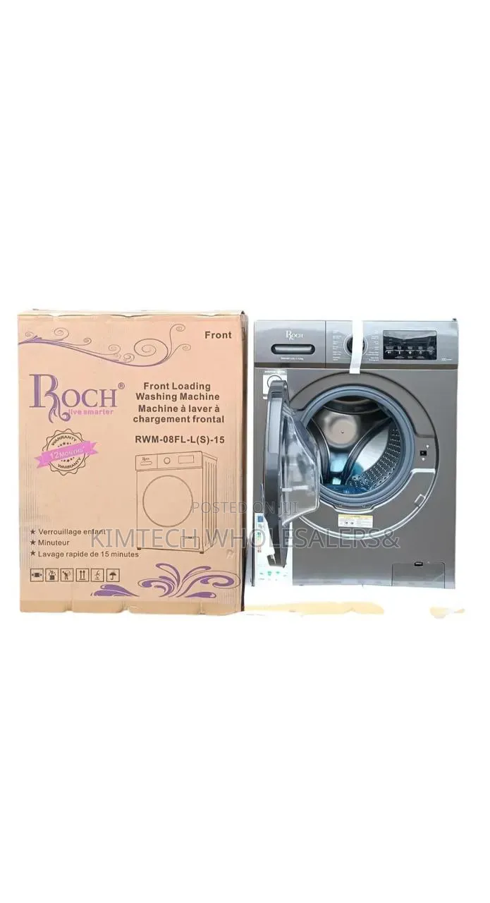Roch 8kg Washing Machine RWM-08FL-B Wash and Spin