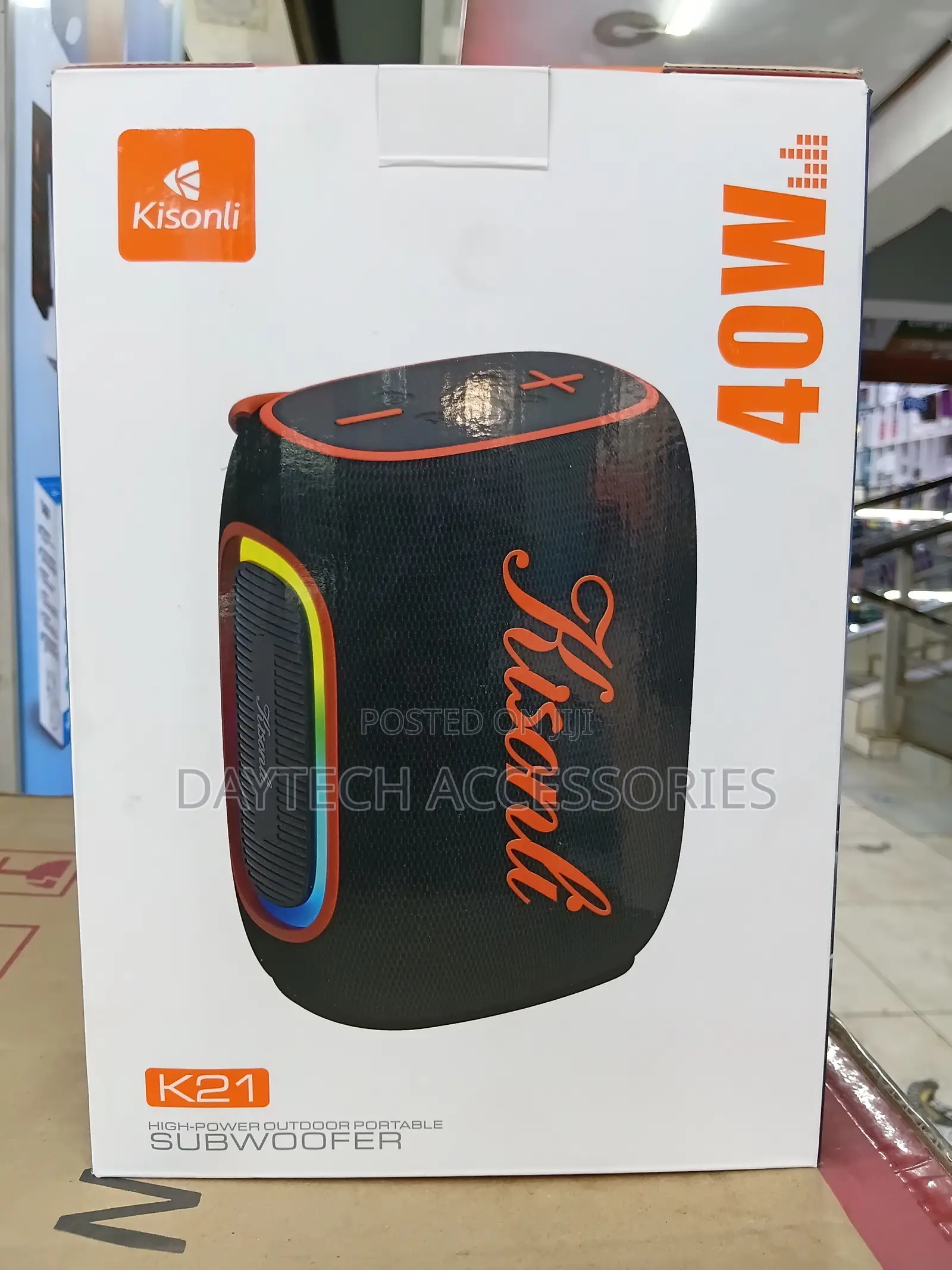 The Kisonli 40W High-Power Outdoor Portable Bluetooth Speaker.