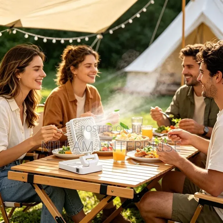 Portable Solar Rechargeable Mini Table Solar Powered Ventilator