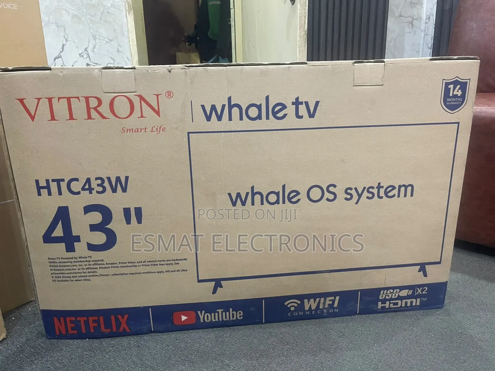 Vitron 43 Inch Whale TV HTC43W Smart TV