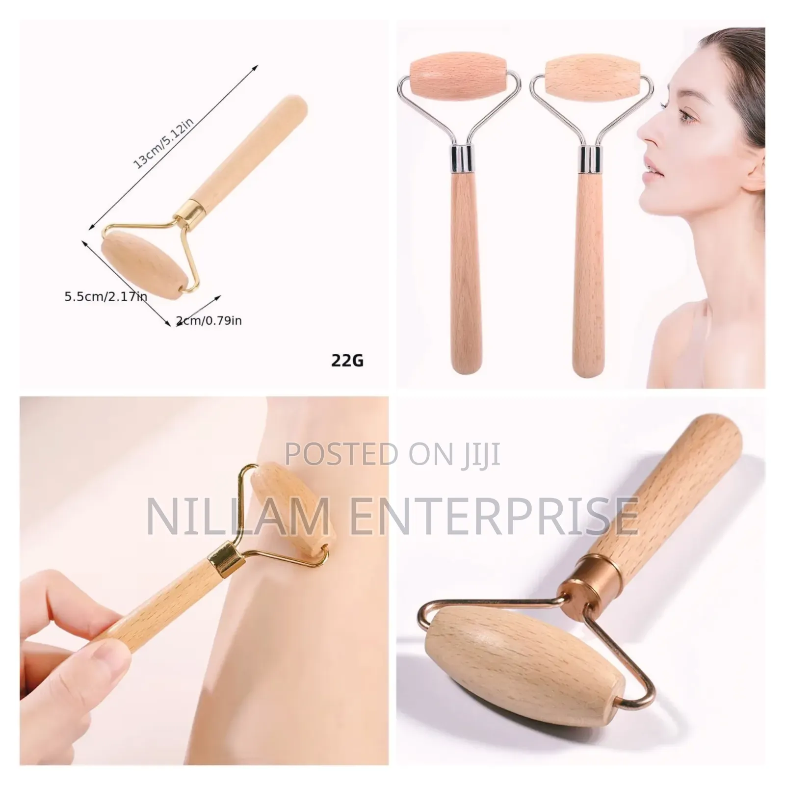 Wooden Roller Face Massage Roller