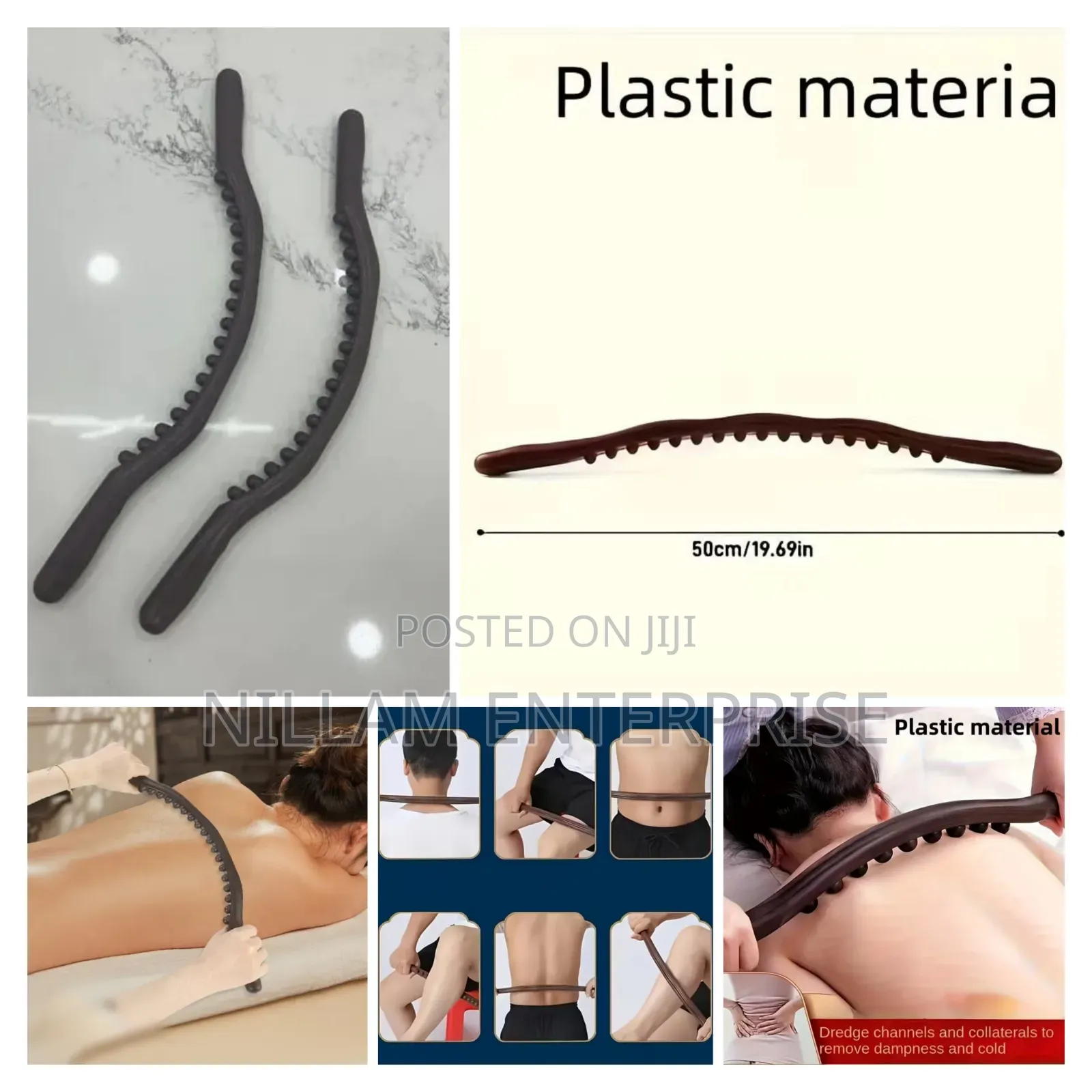 Bead Rolling Stick, Single-Row Plastic 18 Node Massage