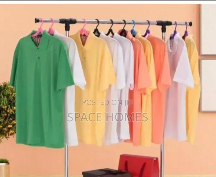 *Single Pole Standing Iron Cloth Drying Rack With an Under Shoe Rack