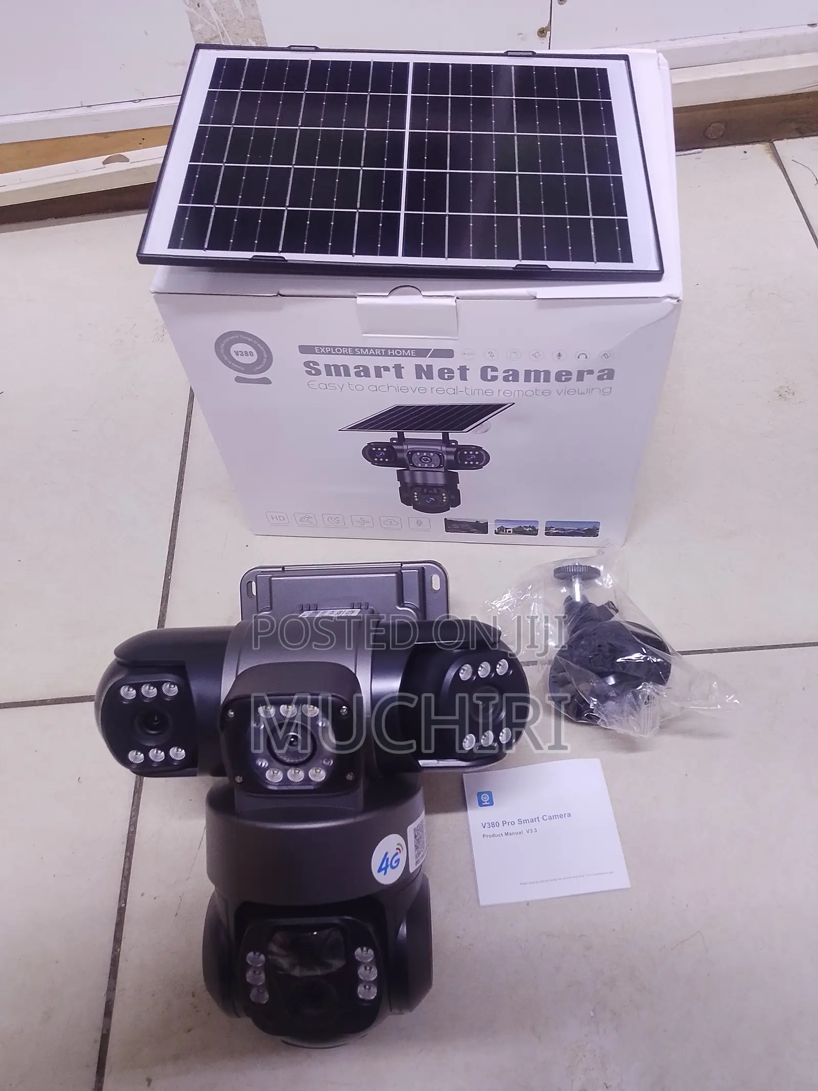 Triple Lens V380 4G Outdoor Security Camera