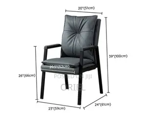 Office Chair : Mid-Back Modern Leather Task Chair With Fixed Arms