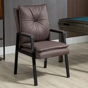 Office Chair : Mid-Back Modern Leather Task Chair With Fixed Arms