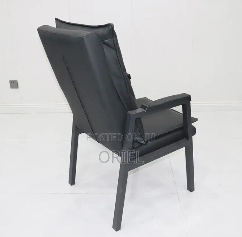Office Chair : Mid-Back Modern Leather Task Chair With Fixed Arms