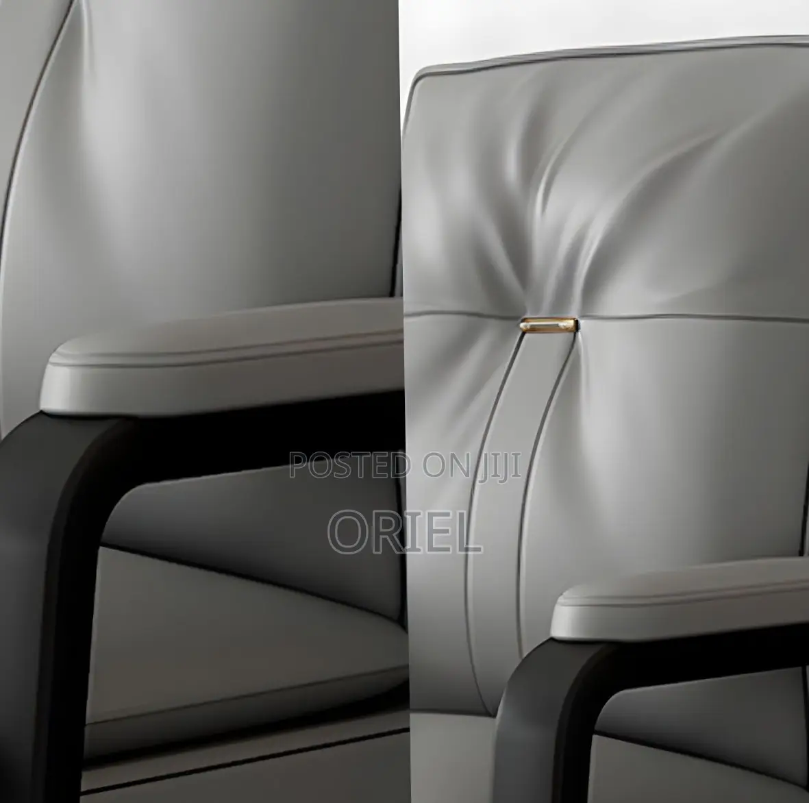 Office Chair : Mid-Back Modern Leather Task Chair With Fixed Arms