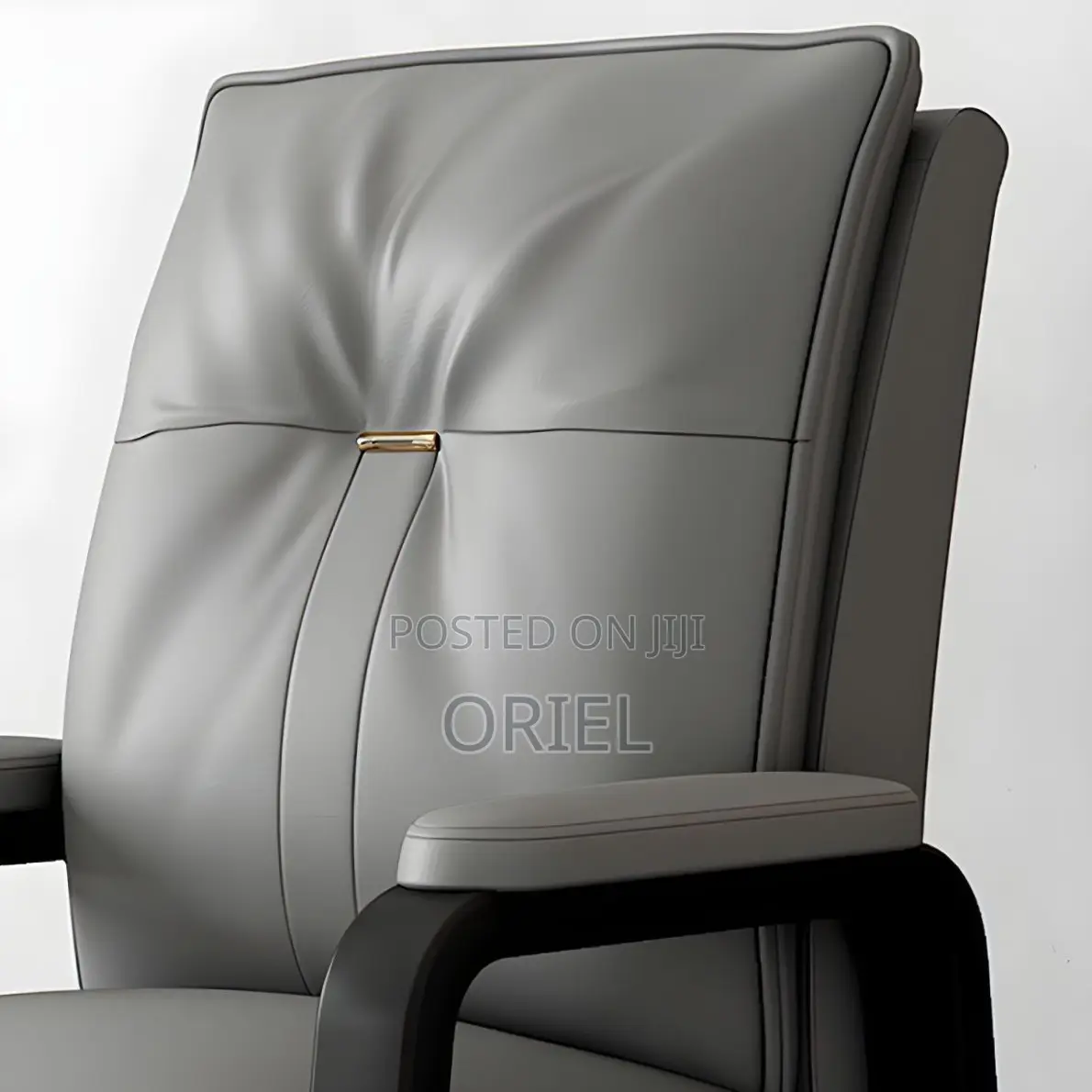 Office Chair : Mid-Back Modern Leather Task Chair With Fixed Arms