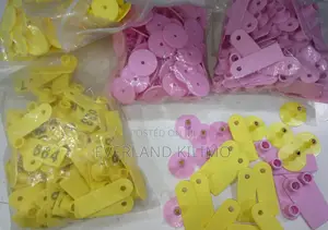 100 PCS Pink Plain Identification Ear Slim Tags - Each