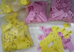 100 PCS Pink Plain Identification Ear Slim Tags - Each