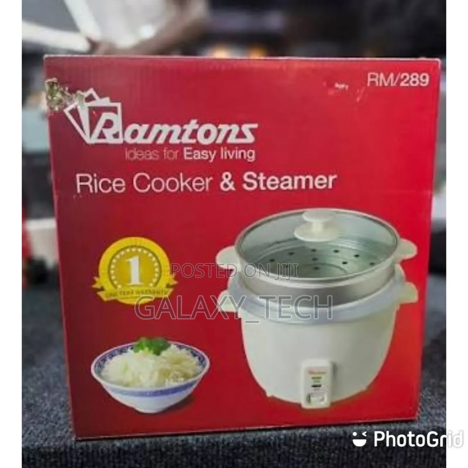 2-in-1 Ramtons Rice Cooker Steamer 2.8L RM290