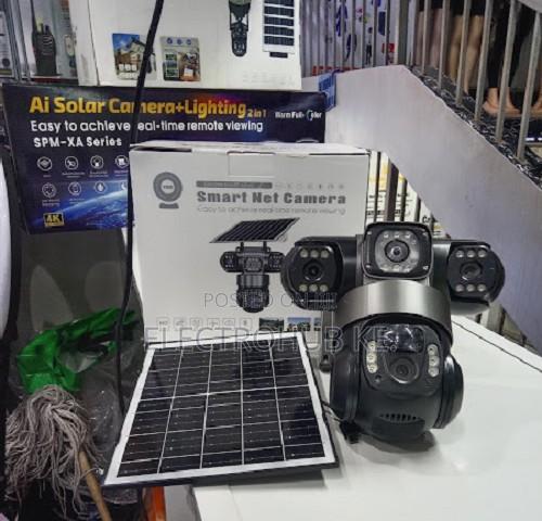 V380Pro Tripple Lens Outdoor 4G Solar PTZ Camera