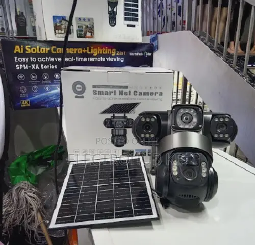 V380Pro Tripple Lens Outdoor 4G Solar PTZ Camera