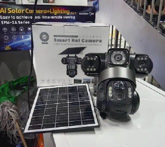 V380Pro Tripple Lens 4G Wireless Solar CCTV Camera