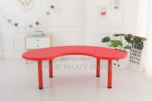 Study Table; Stylish Crescent Shaped Preschool Study Table