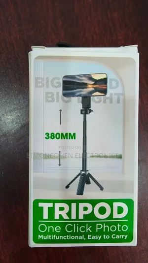 380mm Foldable Extending Rotating Magnetic Ring Phone Tripod Stand