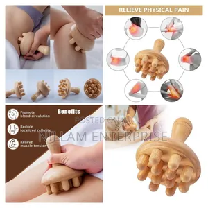 Wooden Mushroom Massager Fascial Massager Roller for Full Body Muscle